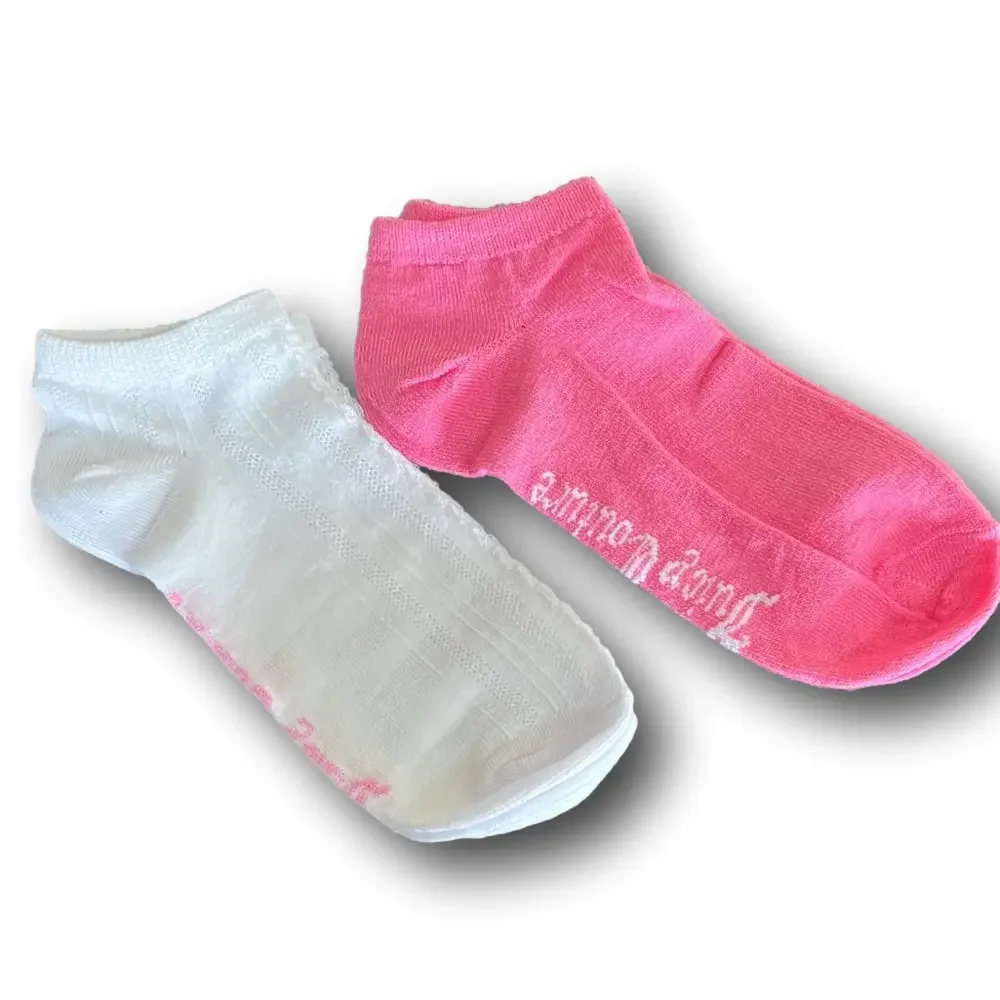 Juicy Couture 2 pair socks - pink and white